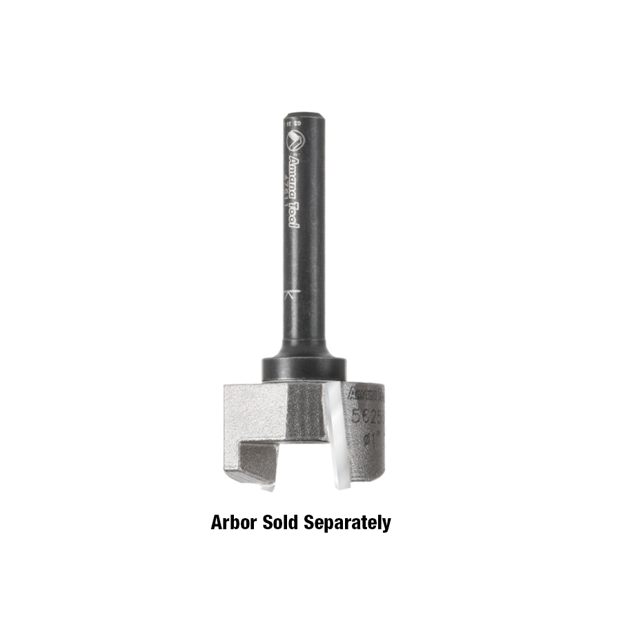 Amana 55250 Carbide Tipped Mortising Screw Down Shear Cutter 3/4 Dia x 9/16 Inch x 1/4 - 28 Thread