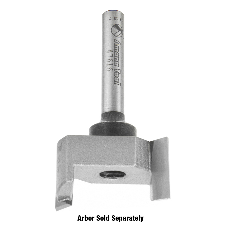 Amana 55255 Carbide Tipped Mortising Screw Down Shear Cutter 1-1/4 Dia x 5/8 Inch x 5/16 - 24 Thread