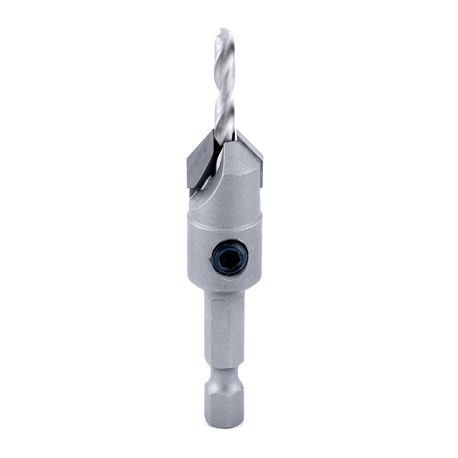 Amana 55268 Carbide Tipped 82 Degree Countersink 1/2 Dia x 49 Deg x 1/4 Quick Release Hex Shank for Wood Screw #12