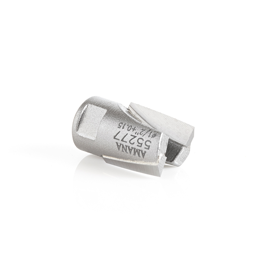 Amana 55277 Carbide Tipped Mortising Screw Down Shear Cutter 1/2 + 0.15 Dia x 9/16 Inch x 1/4 - 28 Thread