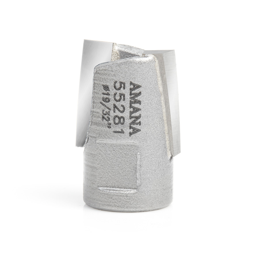 Amana 55281 Carbide Tipped Mortising Screw Down Shear Cutter 19/32 Dia x 9/16 Inch x 1/4 - 28 Thread