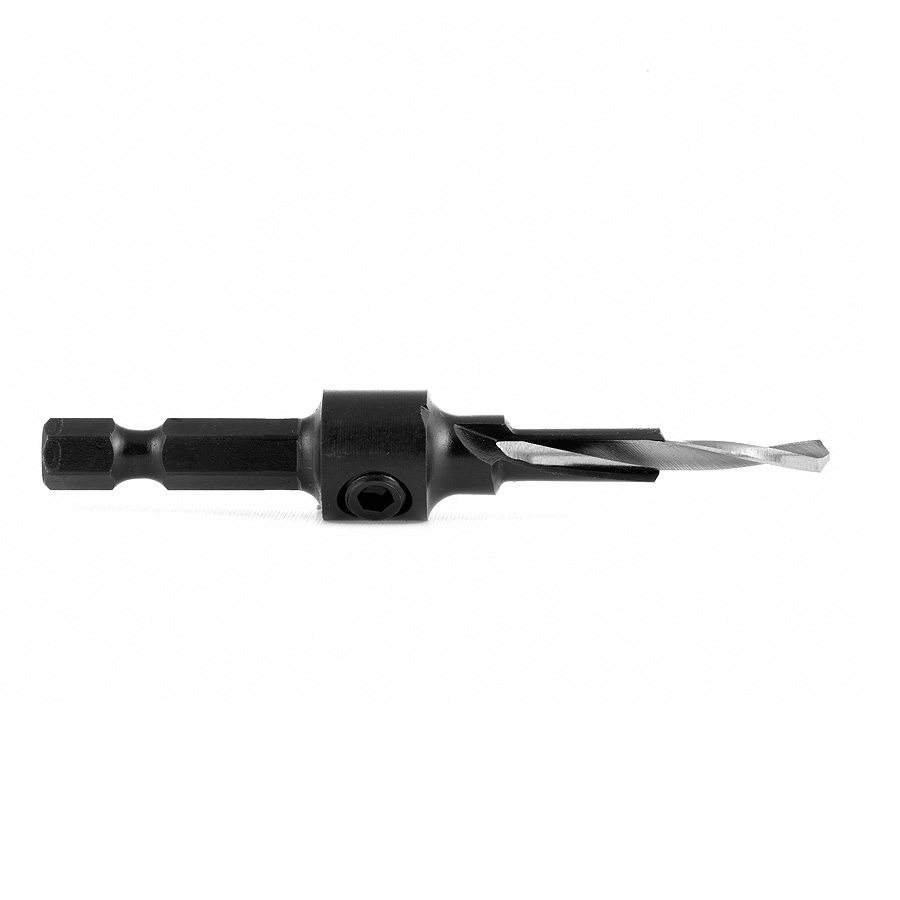 Amana 55290 RTA Furniture Drill/Countersink with Quick Release 1/4 Hex Shank for 5mm Screw
