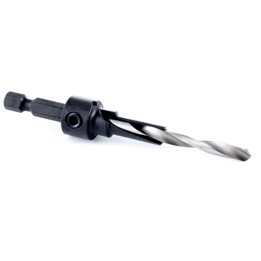 Amana 55292 RTA Furniture Drill/Countersink with Quick Release 1/4 Hex Shank for 7mm Screw