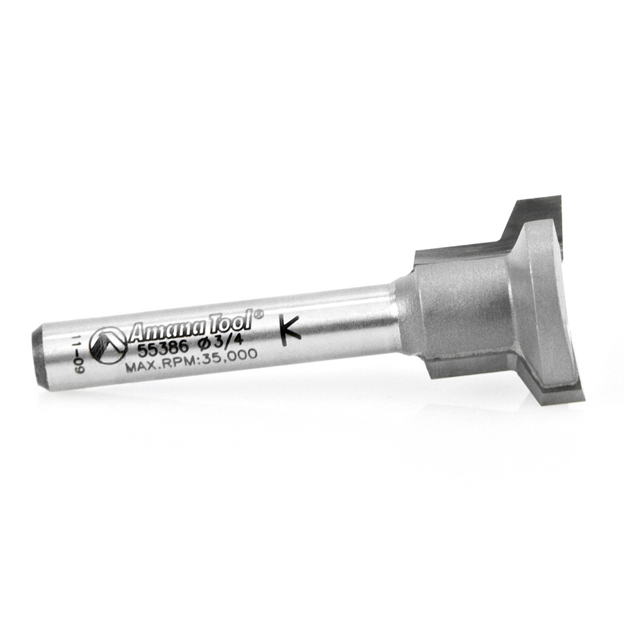 Amana 55386 Carbide Tipped Drawer Lock 3/4 Dia x 1/2 x 1/4 Inch Shank