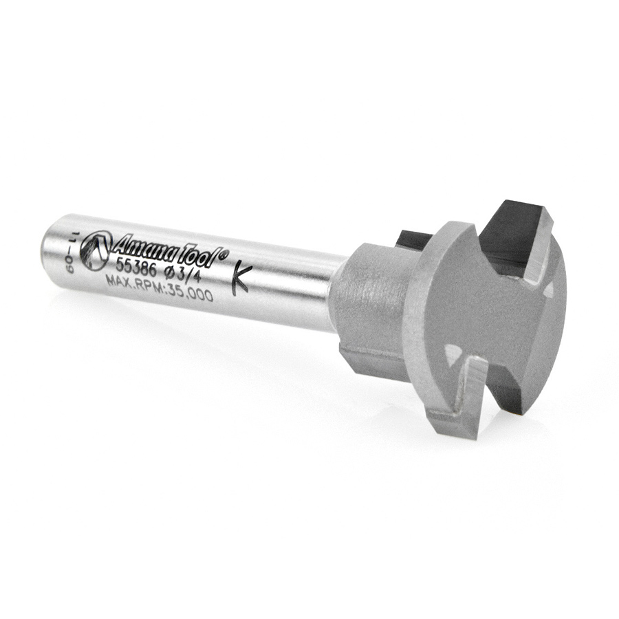 Amana 55386 Carbide Tipped Drawer Lock 3/4 Dia x 1/2 x 1/4 Inch Shank