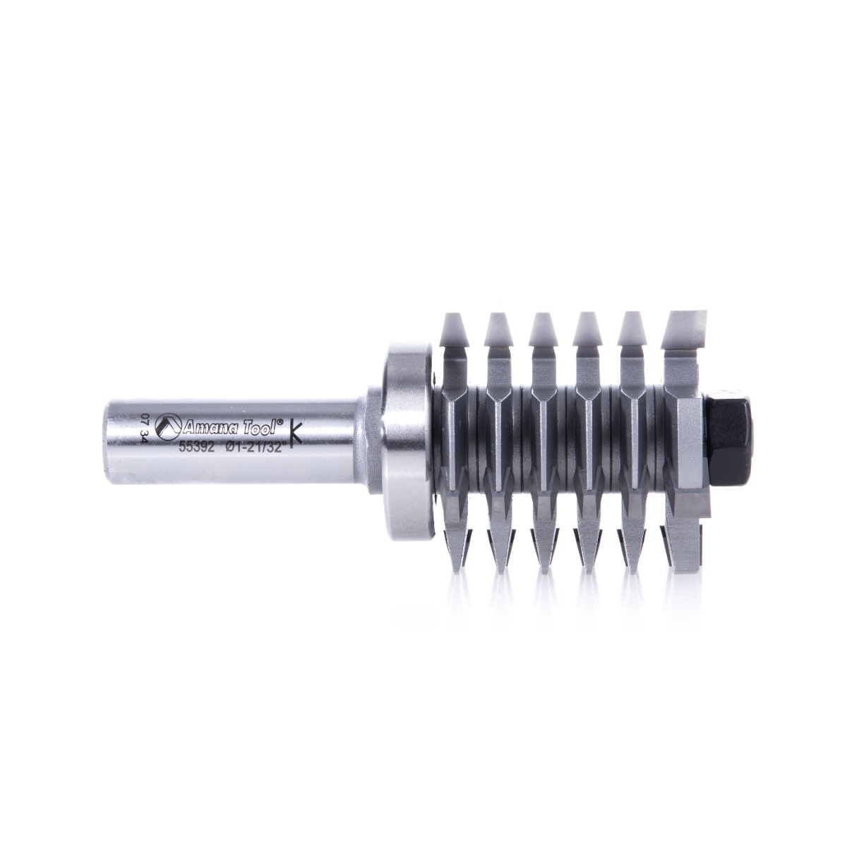 Amana 55392 Carbide Tipped Finger Joint Assembly 1-21/32 Dia x 1-17/32 x 1/2 Inch Shank with Upper BB