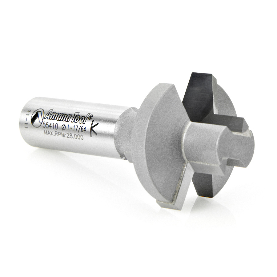Amana 55410 Carbide Tipped Wedge Groove 15 Deg x 1-1/4 Dia x 1-1/4 x 1/2 Inch Shank