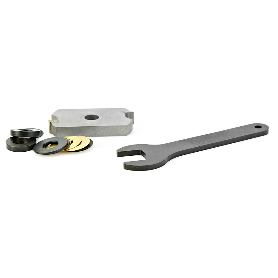 Amana 55439 Carbide Tipped Adjustable Mission Style Straight Instile and Rail System 1-7/8 Dia x 5/8 to 1-1/8 x 1/2 Inch Shank Set