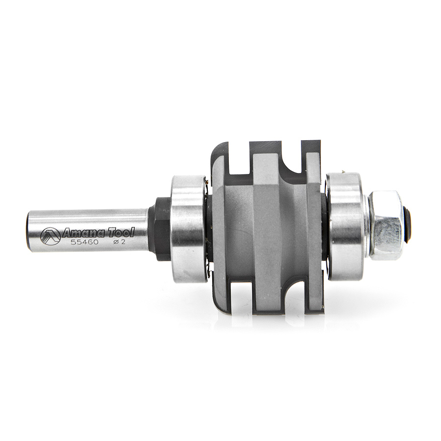 Amana 55460 Carbide Tipped One Piece Concave Stile & Rail 2 Dia x 1-9/32 x 7/32 Radius x 1/2 Inch Shank