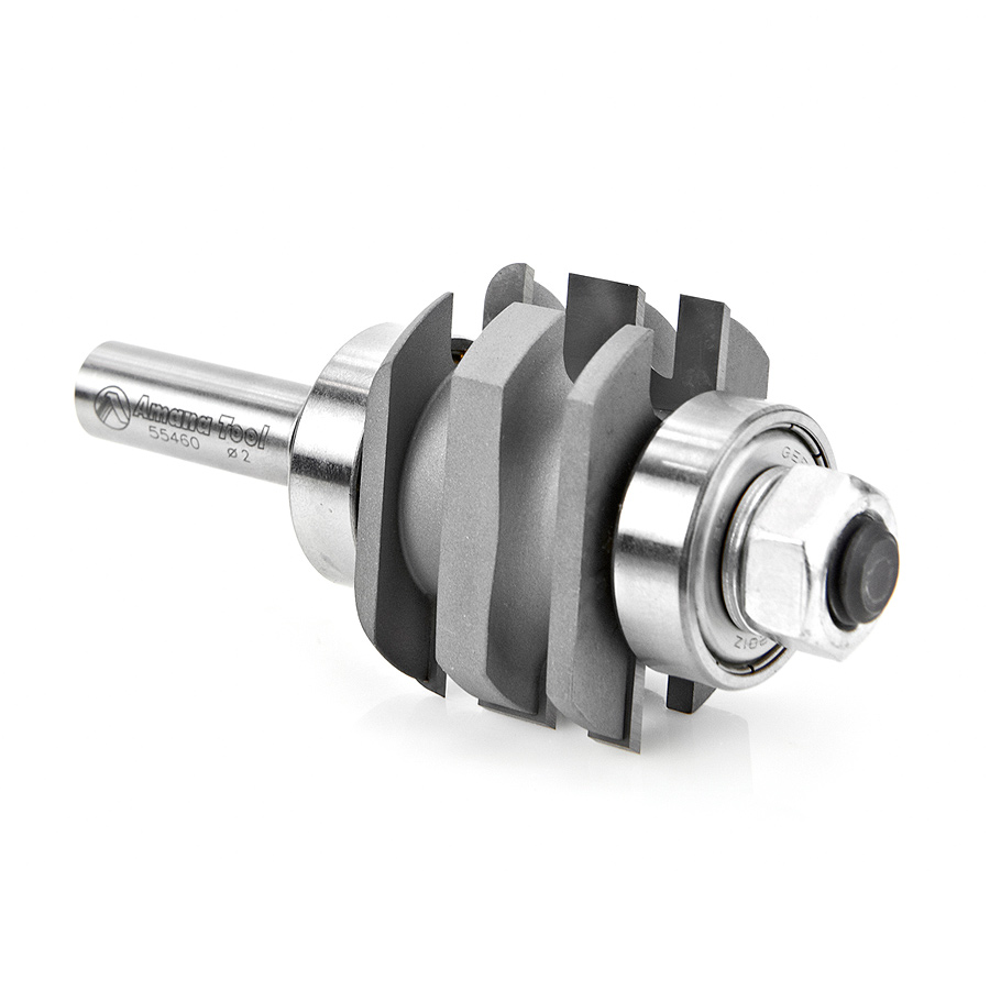Amana 55460 Carbide Tipped One Piece Concave Stile & Rail 2 Dia x 1-9/32 x 7/32 Radius x 1/2 Inch Shank