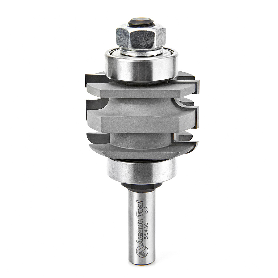 Amana 55460 Carbide Tipped One Piece Concave Stile & Rail 2 Dia x 1-9/32 x 7/32 Radius x 1/2 Inch Shank
