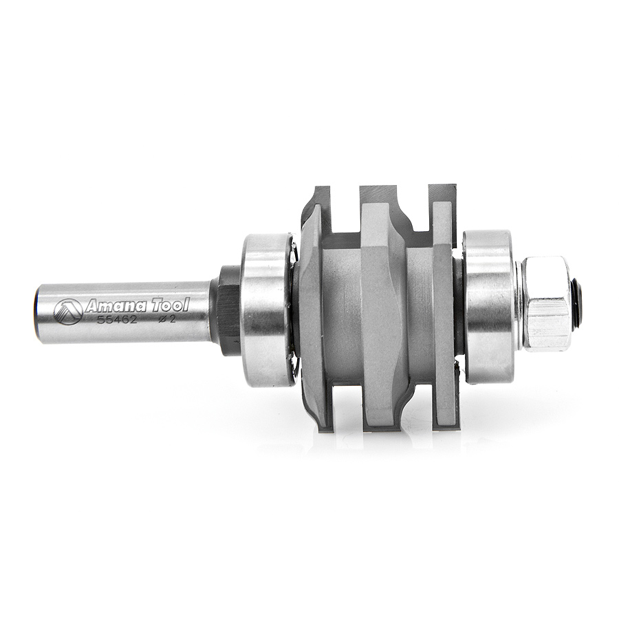 Amana 55462 Carbide Tipped One Piece Ogee Stile & Rail 2 Dia x 1-9/32 x 7/32 Radius x 1/2 Inch Shank
