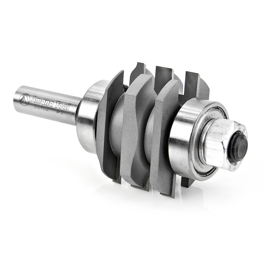Amana 55462 Carbide Tipped One Piece Ogee Stile & Rail 2 Dia x 1-9/32 x 7/32 Radius x 1/2 Inch Shank