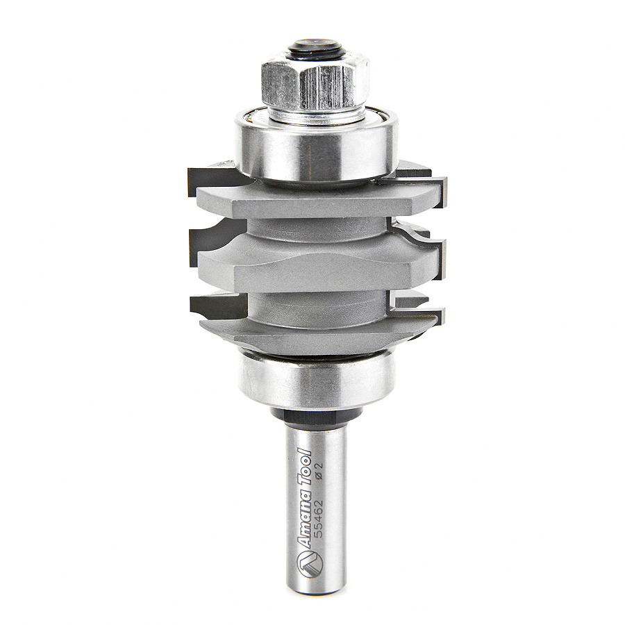 Amana 55462 Carbide Tipped One Piece Ogee Stile & Rail 2 Dia x 1-9/32 x 7/32 Radius x 1/2 Inch Shank
