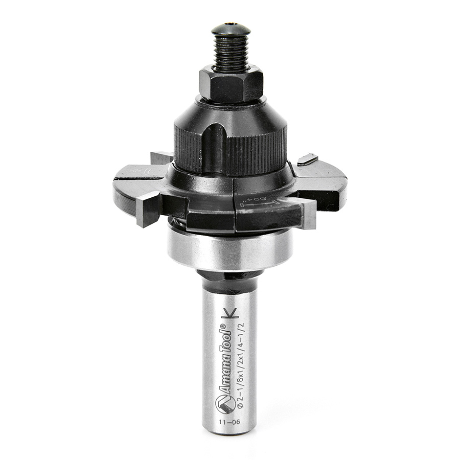 Amana 55510 E-Z Dial Slot Cutter 4 Wing x 2-1/8 Dia x 1/4-1/2 x 1/2 Inch Shank