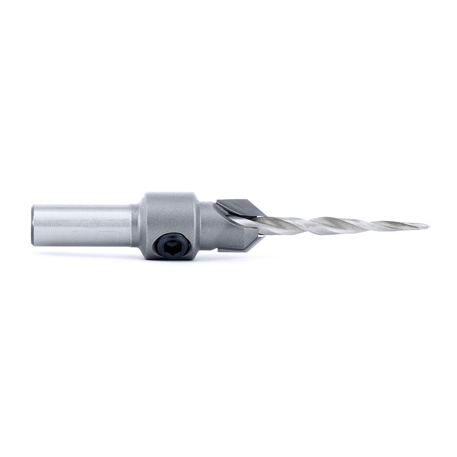 Amana 55604 Carbide Tipped 82 Degree Countersink Taper #6 Screw 25/64 Dia x 9/64 Drill Dia x 5/16 Round Shank