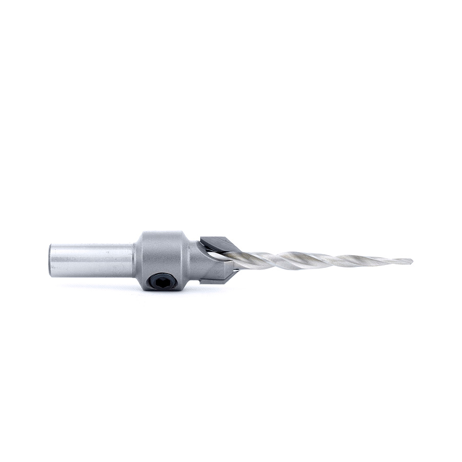 Amana 55608 Carbide Tipped 82 Degree Countersink Taper #8 Screw 7/16 Dia x 11/64 Drill Dia x 5/16 Round Shank