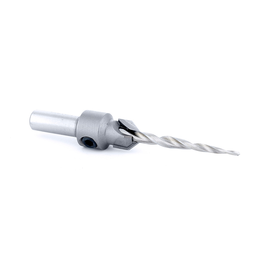 Amana 55608 Carbide Tipped 82 Degree Countersink Taper #8 Screw 7/16 Dia x 11/64 Drill Dia x 5/16 Round Shank