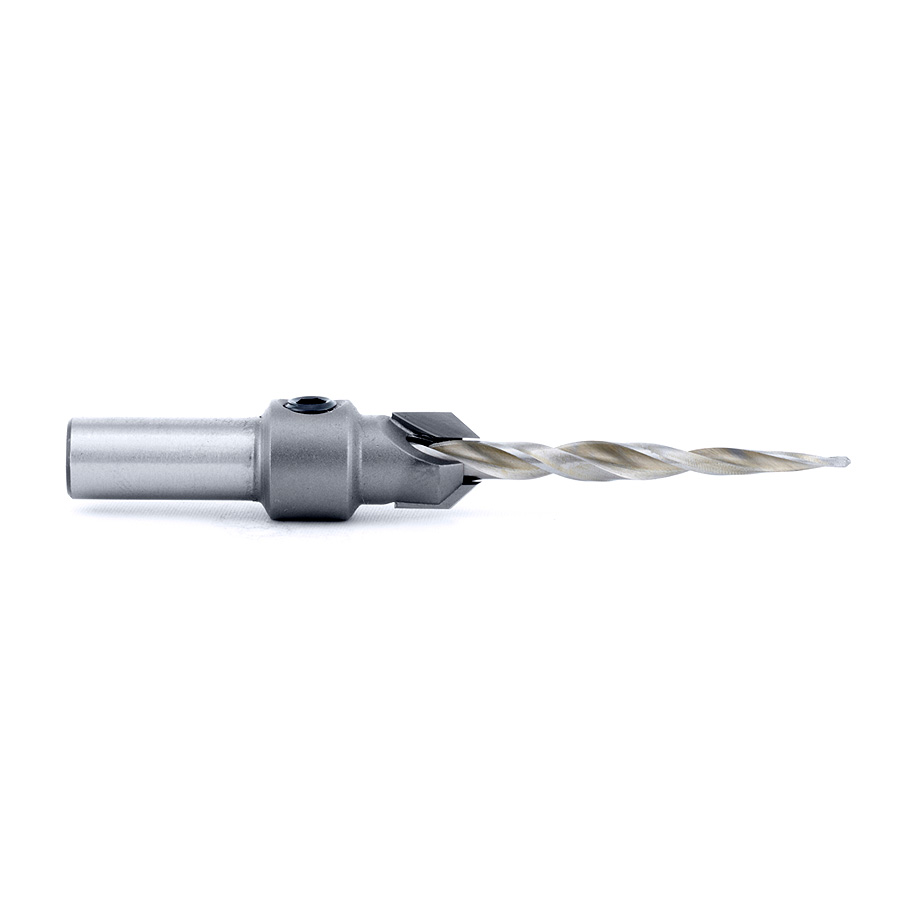 Amana 55610 Carbide Tipped 82 Degree Countersink Taper #10 Screw 7/16 Dia x 3/16 Drill Dia x 3/8 Round Shank