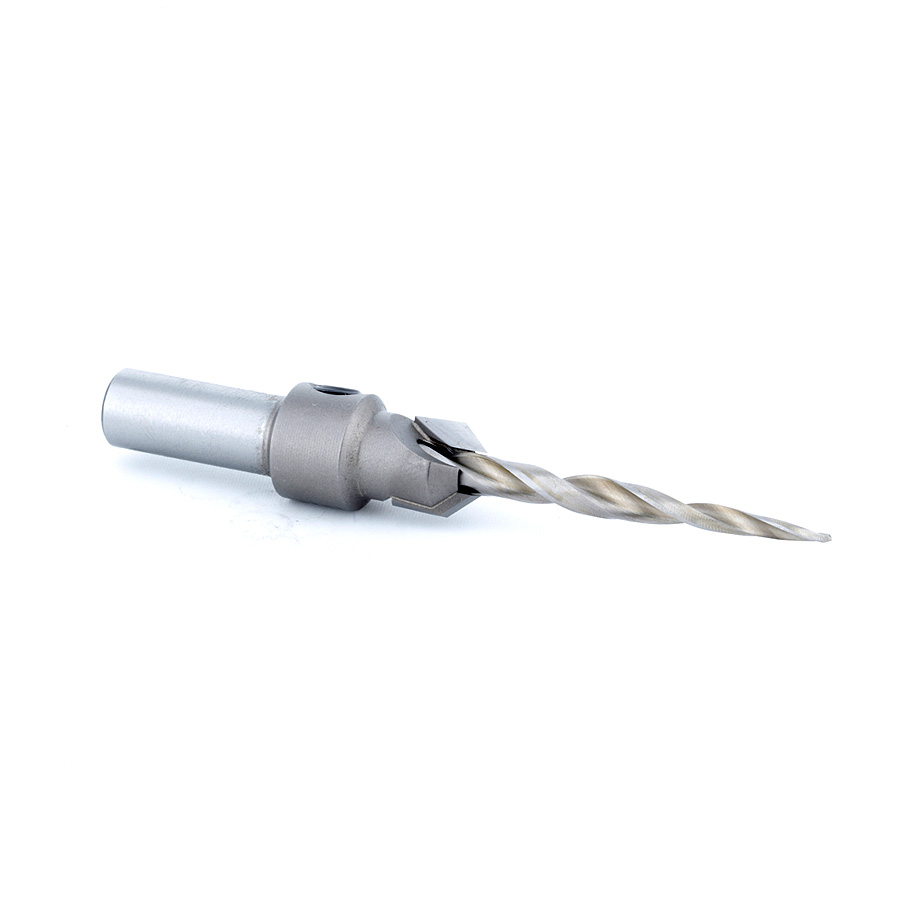 Amana 55610 Carbide Tipped 82 Degree Countersink Taper #10 Screw 7/16 Dia x 3/16 Drill Dia x 3/8 Round Shank