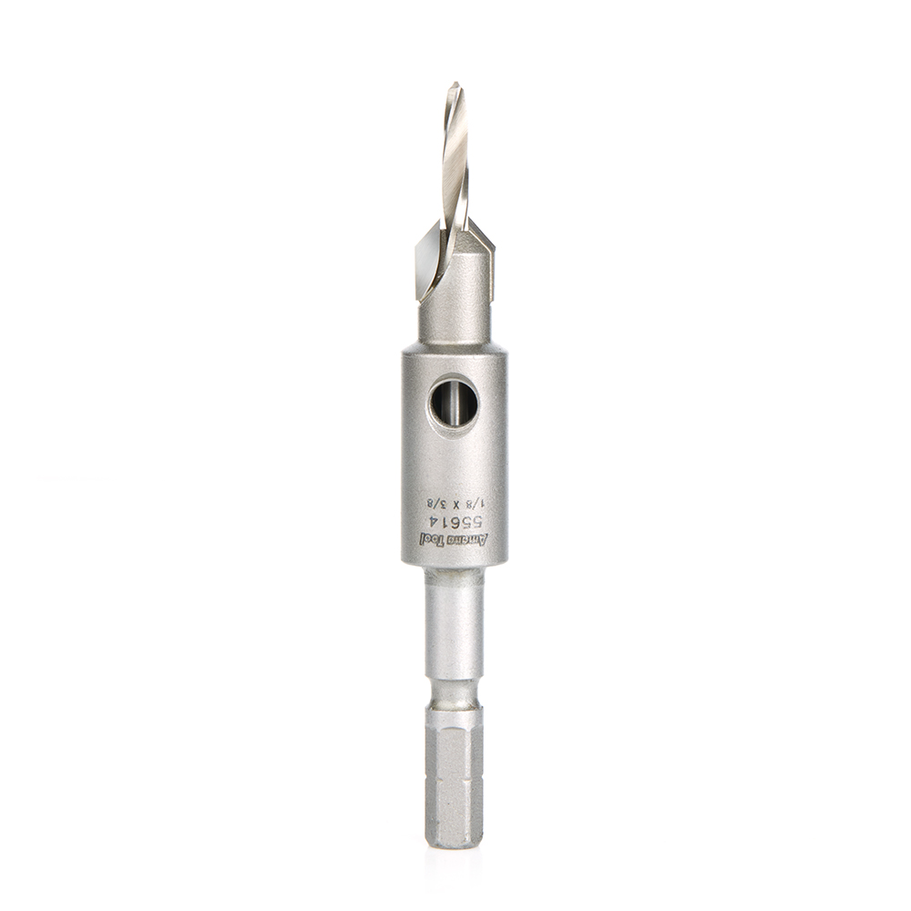 Amana 55614 Carbide Tipped 82 Degree Countersink for Festool® CENTROTEC® System #10 Screw 3/8 Dia x 1/8 Drill Dia