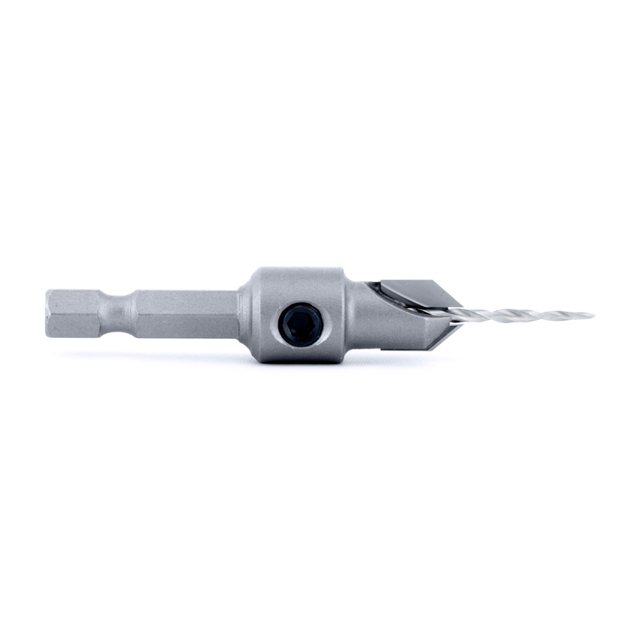 Amana 55620 Carbide Tipped 82 Degree Countersink Taper #4 Screw 3/8 Dia x 5/64 Drill Dia x 1/4 Hex Shank
