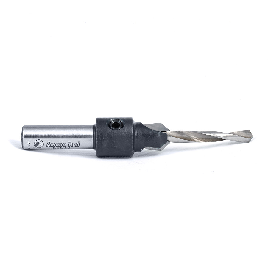 Amana 55642 Carbide Tipped Countersink 1/2 Dia x 45 Degree x 60mm Long x 10mm Shank