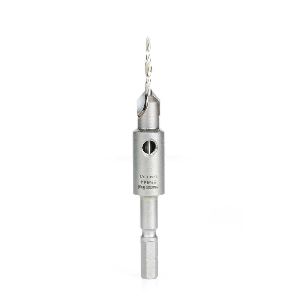 Amana 55644 Carbide Tipped 82 Degree Countersink Taper for Festool® CENTROTEC® System #8 Screw 3/8 Dia x 7/64 Drill Dia
