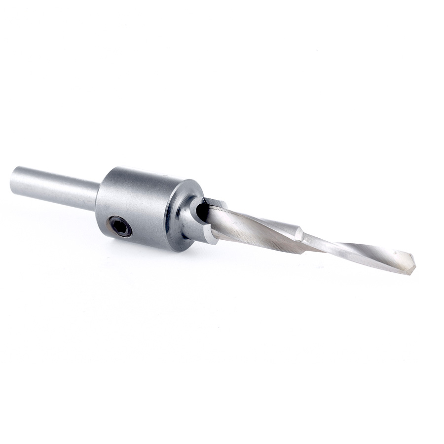 Amana 55650 RTA Furniture Drill/Countersink Assembly 10mm Dia x 106mm Long x 7mm Shank