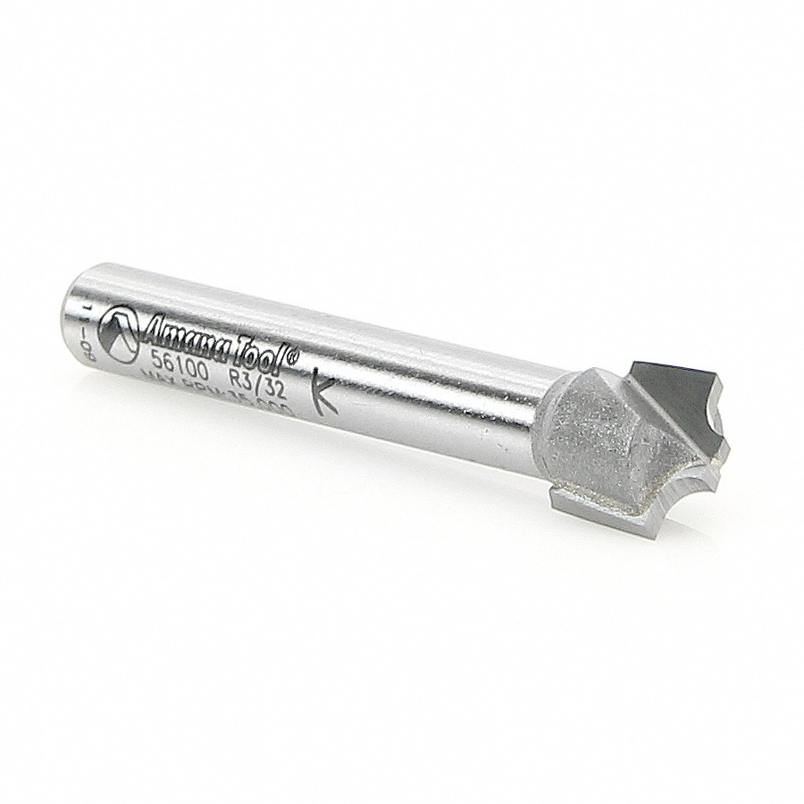 Amana 56100 Carbide Tipped Plunge Beading 3/32 Radius x 3/8 Dia x 5/16 x 1/4 Inch Shank