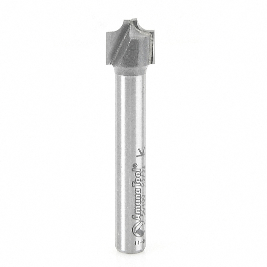 Amana 56100 Carbide Tipped Plunge Beading 3/32 Radius x 3/8 Dia x 5/16 x 1/4 Inch Shank