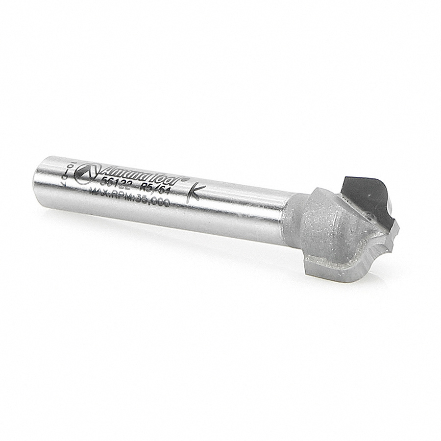 Amana 56122 Carbide Tipped Plunging Ogee Style A 5/64 Radius x 1/2 Dia x 3/8 x 1/4 Inch Shank