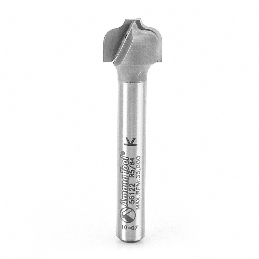 Amana 56122 Carbide Tipped Plunging Ogee Style A 5/64 Radius x 1/2 Dia x 3/8 x 1/4 Inch Shank