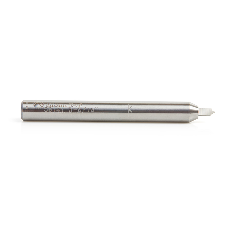 Amana 56141 Solid Carbide Point Cutting Roundover 1/32 Radius x 5/64 Dia x 3/16 x 1/4 Shank Router Bit