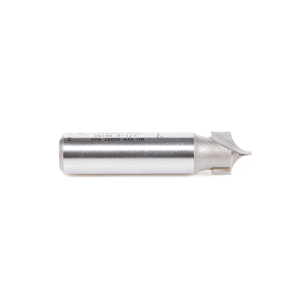 Amana 56146 Carbide Tipped Point Cutting Roundover 1/4 Radius x 1/2 Dia x 1/2 x 1/2 Shank Router Bit