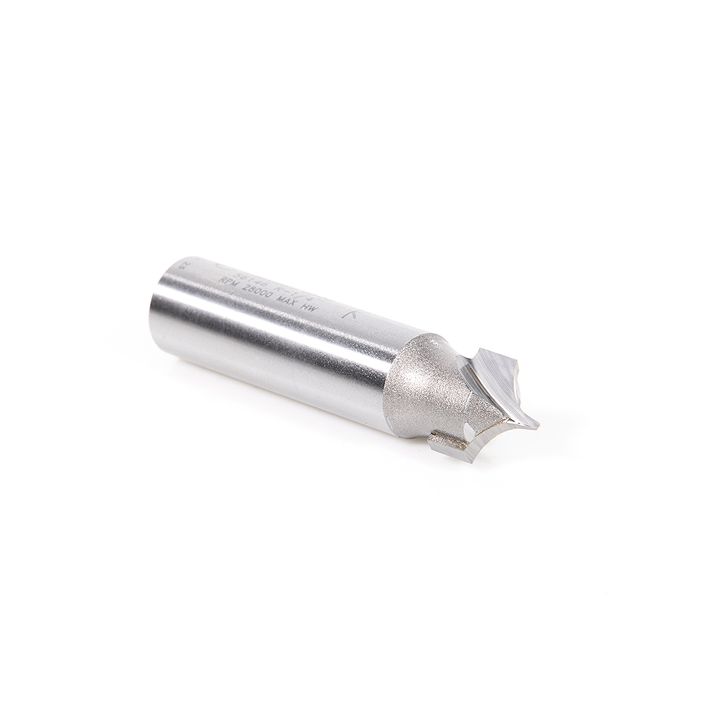 Amana 56146 Carbide Tipped Point Cutting Roundover 1/4 Radius x 1/2 Dia x 1/2 x 1/2 Shank Router Bit