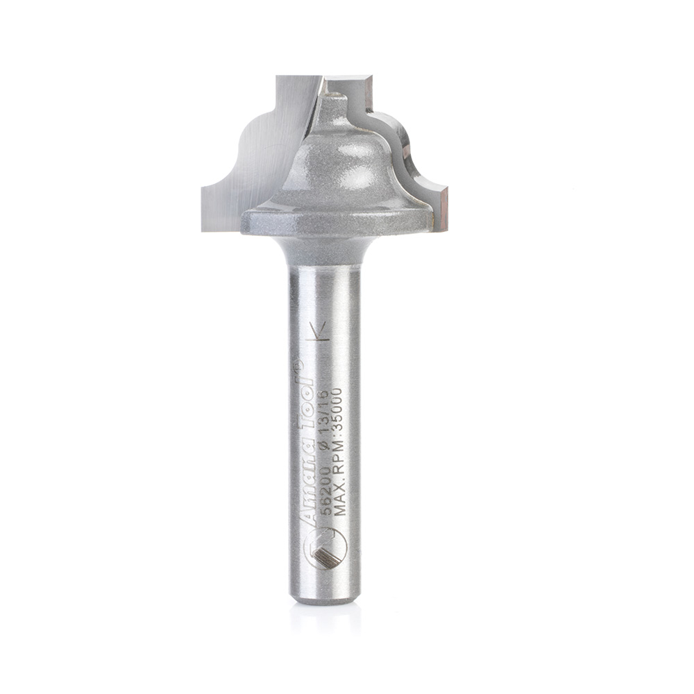 Amana 56200 Carbide Tipped Plunging Ogee Stile 1/8 Radius x 13/16 Dia x 33/64 x 1/4 Inch Shank