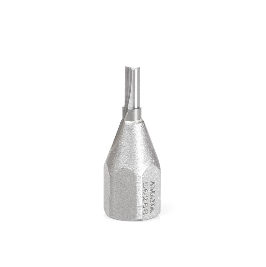 Amana 56268 Carbide Tipped Mortising Screw Straight No Shear Cutter 1/8 + .015 Dia x 3/8 x 1/4 - 28 Thread
