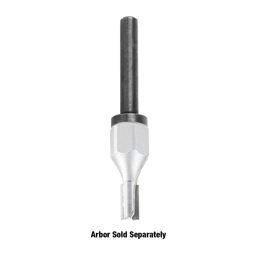 Amana 56272 Carbide Tipped Mortising Screw Straight No Shear Cutter 1/4 + .015 Dia x 1/2 x 1/4 - 28 Thread