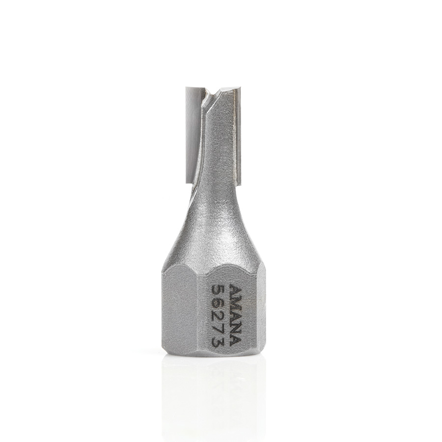 Amana 56273 Carbide Tipped Mortising Screw Straight No Shear Cutter 9/32 Dia x 1/2 x 1/4 - 28 Thread