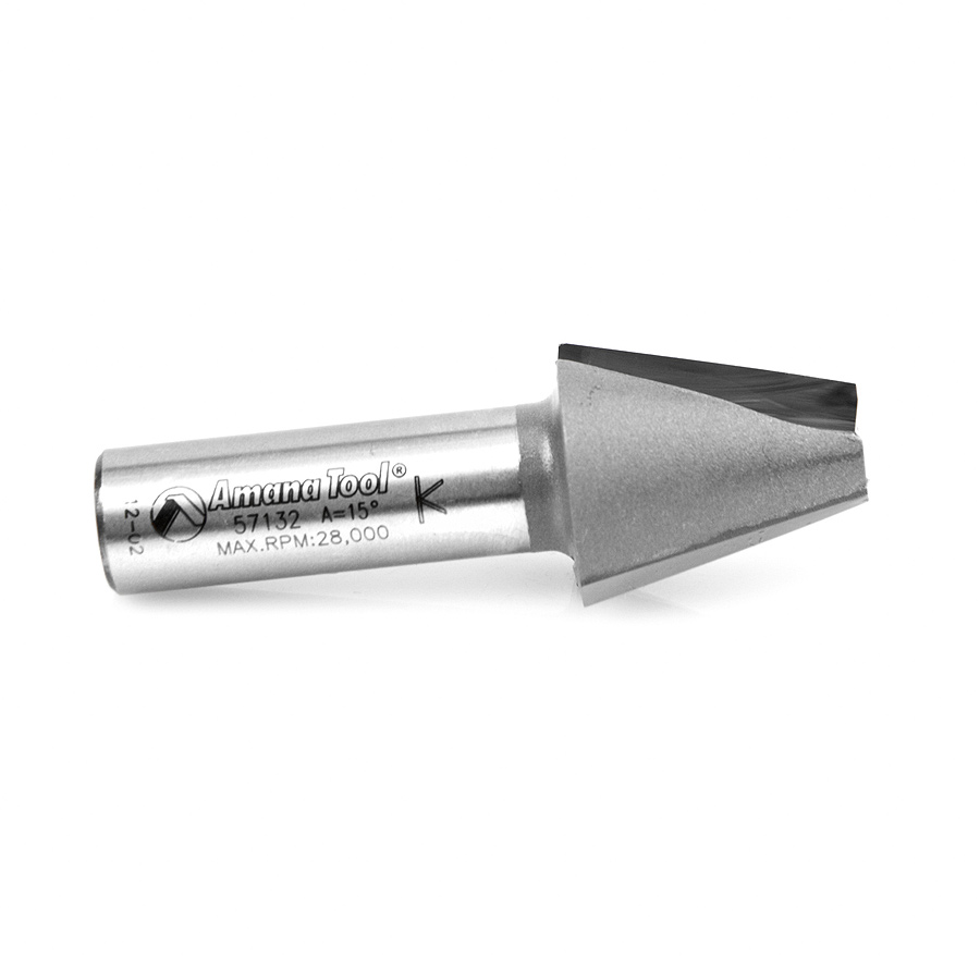 Amana 57132 Carbide Tipped Topmount European Type Solid Surface 29/32 Dia x 15/16 x 1/2 Inch Shank