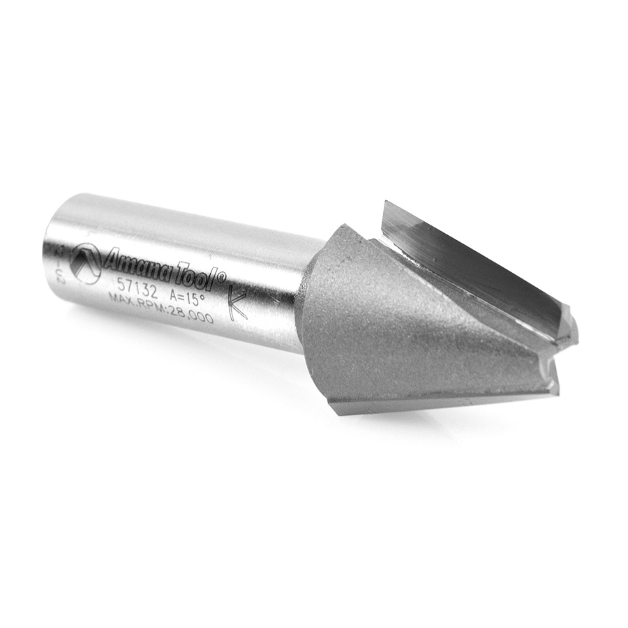 Amana 57132 Carbide Tipped Topmount European Type Solid Surface 29/32 Dia x 15/16 x 1/2 Inch Shank