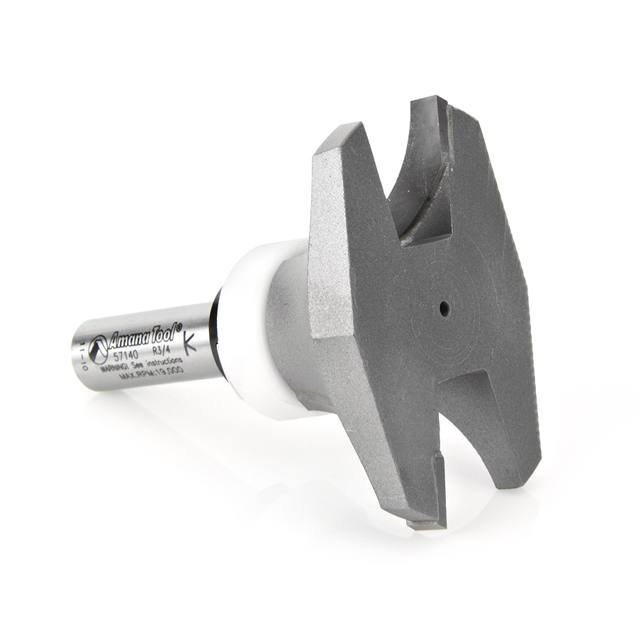 Amana 57140 Carbide Tipped Round Under Solid Surface 2-5/8 Dia x 1 Inch x 3/4 Radius x 1/2 Shank