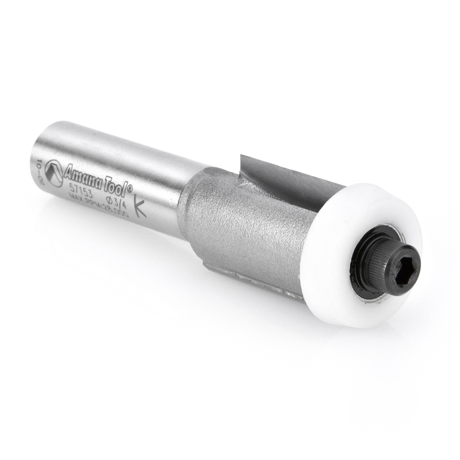 Amana 57153 Carbide Tipped Sink and Trim with Ultra-Glide Ball Bearing Guide Solid Surface 3/4 Dia x 1 Inch x 10 Deg x 1/2 Shank