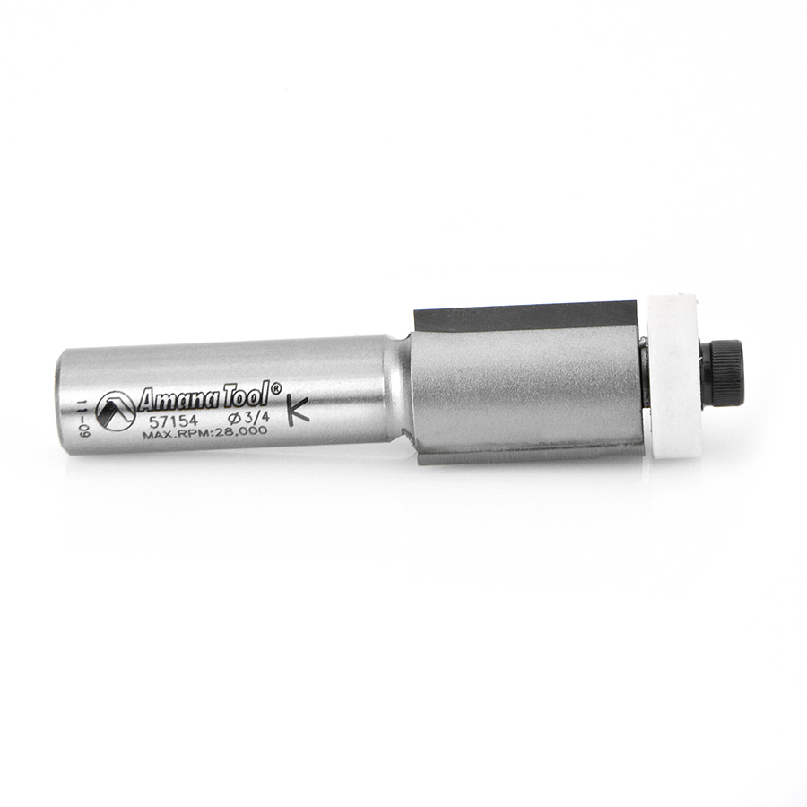 Amana 57154 Carbide Tipped Sink and Trim with Ultra-Glide Ball Bearing Guide Solid Surface 3/4 Dia x 1 Inch x 1/2 Shank