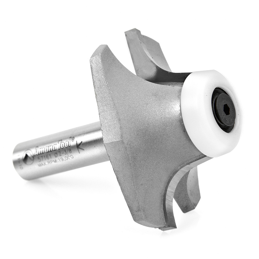 Amana 57161 Carbide Tipped Wilsonart® SSV Bowl Solid Surface 2-3/8 Dia x 7/8 x 12 Deg x 1/2 Inch Shank