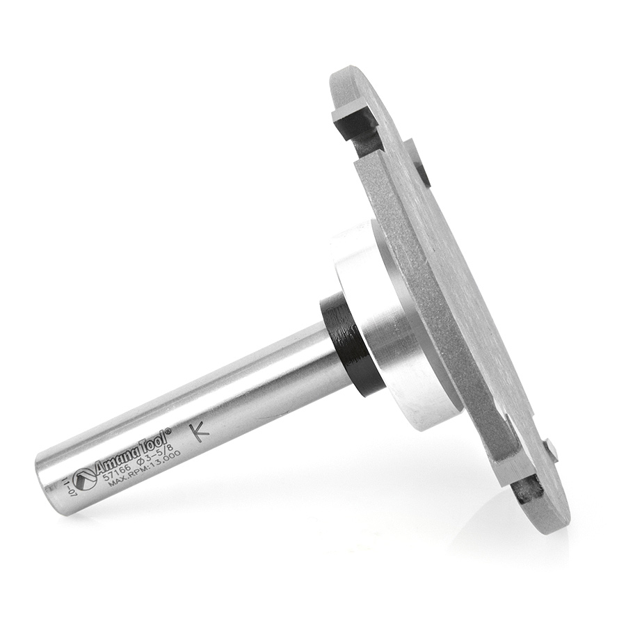Amana 57166 Carbide Tipped 4 Wing Cut Out Solid Surface 3 Dia x 1/4 x 1/2 Inch Shank x 1 Depth of Cut