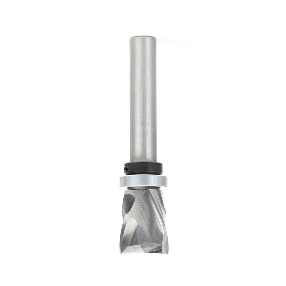 Amana 57176 Solid Carbide (Brazed To Steel Shank) Spiral Pattern/Plunge Compression 7/8 Dia x 1-9/64 x 1/2 Inch Shank With Upper Ball Bearing