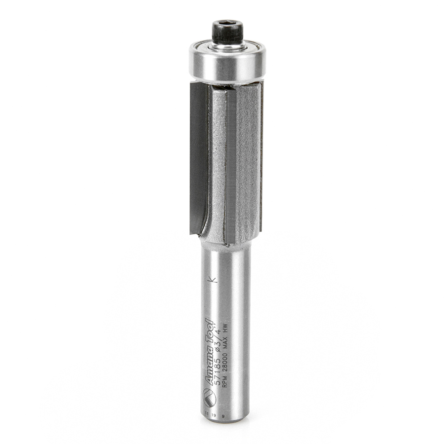 Amana 57185 Carbide Tipped Flush Trim Solid Surface 3/4 Dia x 1-1/2 x 1/2 Inch Shank