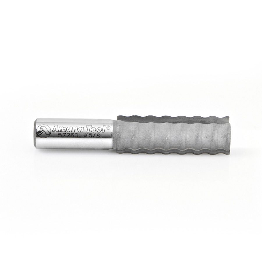 Amana 57260 Carbide Tipped Wavy Glue Joint Solid Surface 5/8 Dia x 1-13/16 x 1/2 Inch Shank